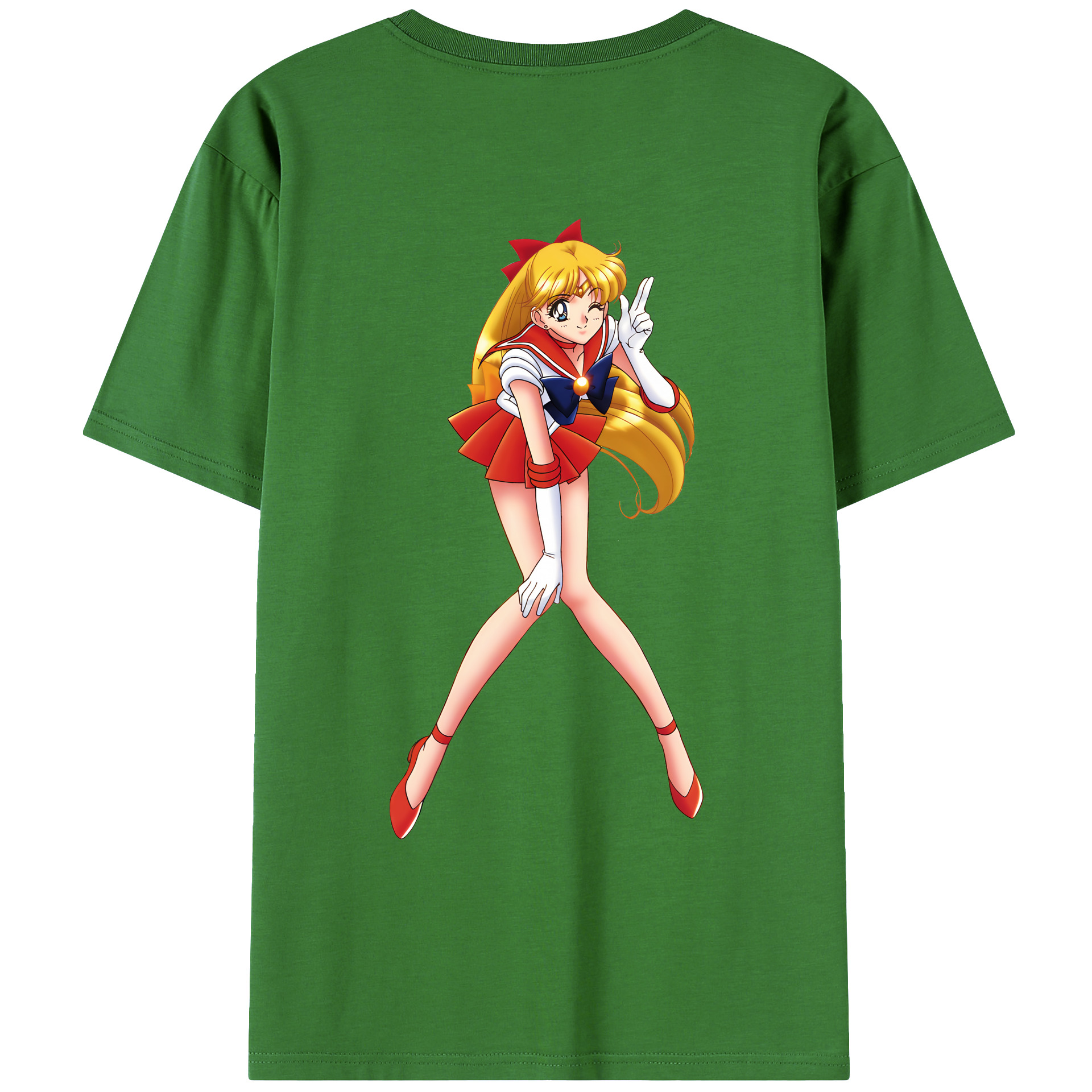 （画像用） 美少女戦士セーラームーン 愛野 美奈子 あいの みなこ Sailor Moon Aino Minako レディース半袖Tシャツ(バックプリント)